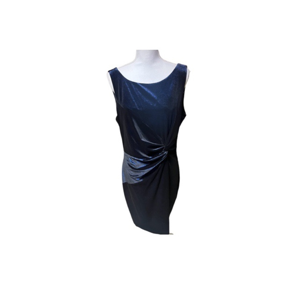 Calvin Klein Navy Twist-Front Sheath Dress